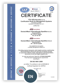 Образец сертификата СТБ ISO 9001-2015